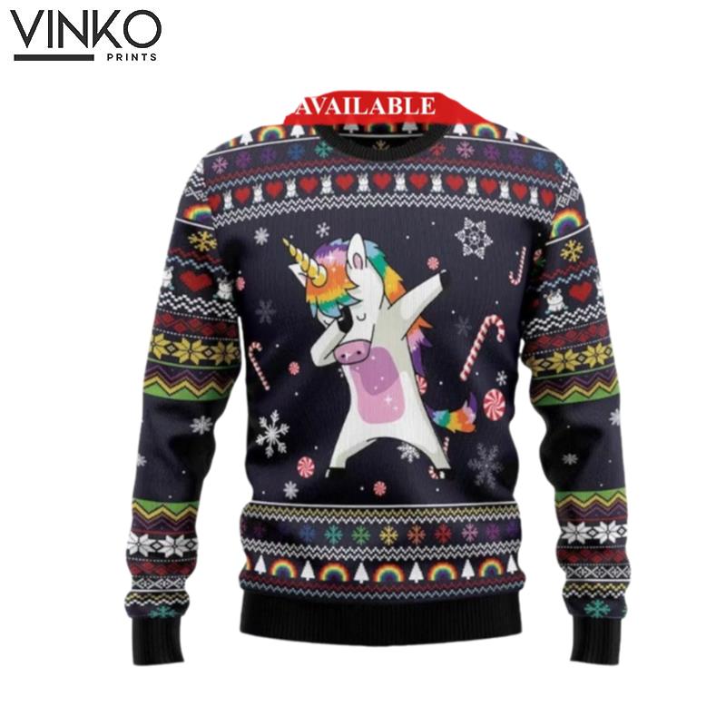 Unicorn Unicorn Dab Xmas Ugly Christmas Sweater