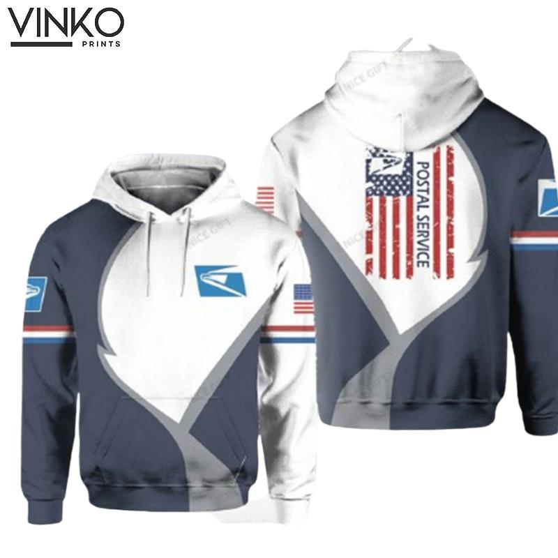 United State Postal Service Flag Hoodie