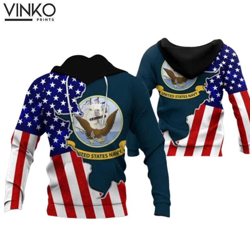 United States Navy Flag Hoodie