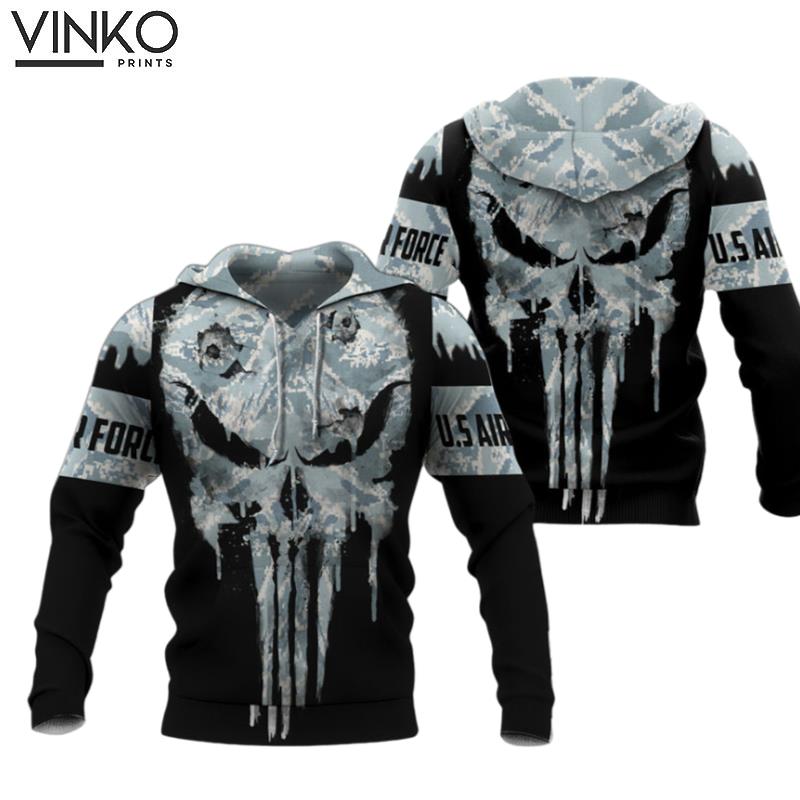 Us Air Force Punisher Skull Hoodie