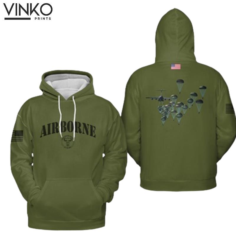 Us Army Paratroopers With The 82Nd Airborne Division Parachute Hoodie