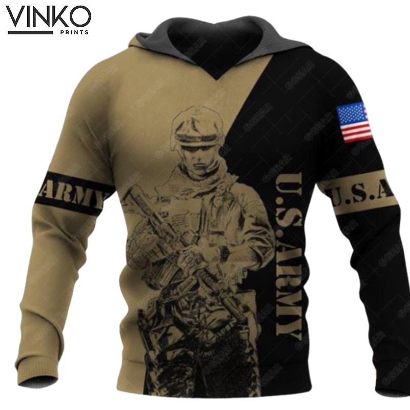 Us Army Soldiers And Pered Custom Graphic Hoodie