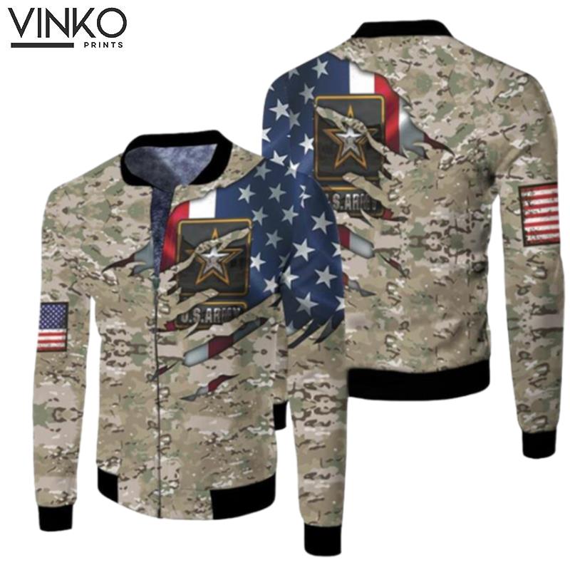 Us Flag Us Army Alled Style T Jersey Bomber Model 6390 Hoodie