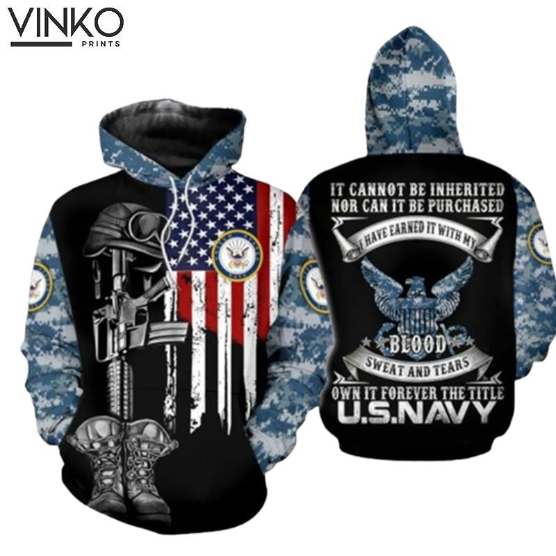 Us Navy Flag Hoodie