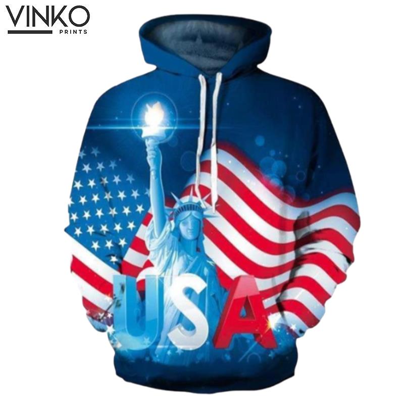 Usa Statue Of Liberty Couple Hoodie