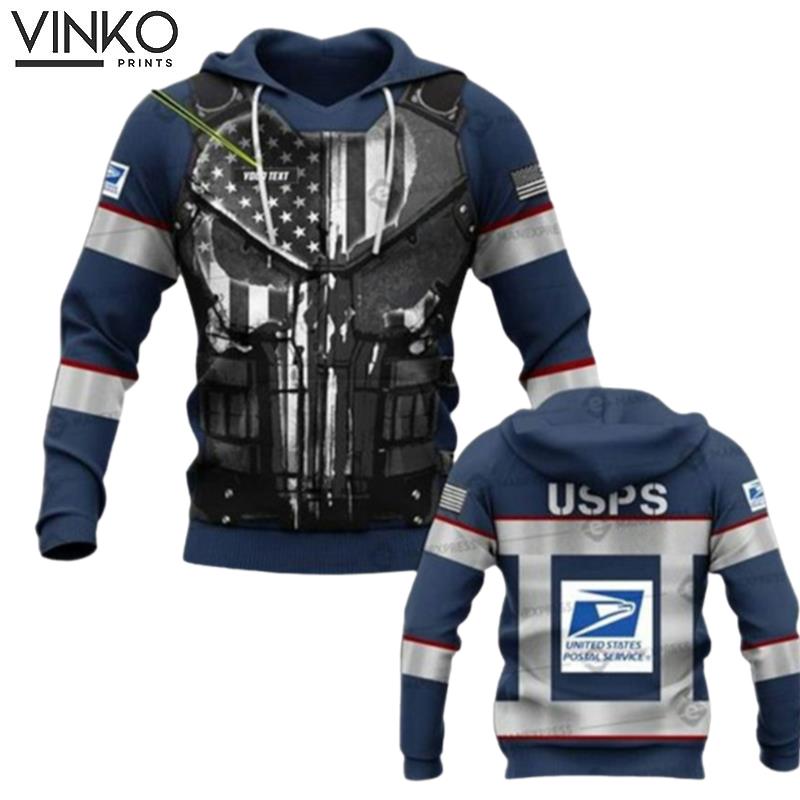 Usps Logo Skull Safety Cosplay Hoodie