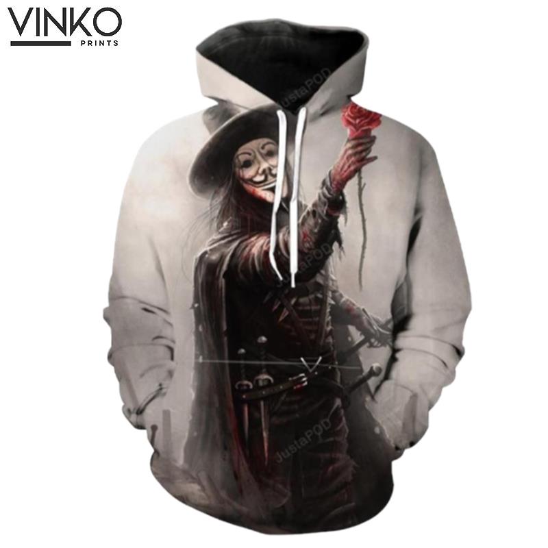 V For Vendetta V Rose Hoodie