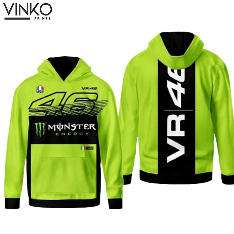 Valentino Rossi Vr46 Motorcycle Riding Hoodie