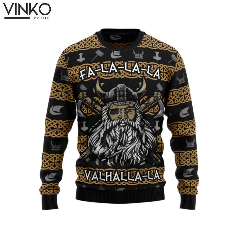 Valhalla La La La Christmas For Men And Women Ugly Christmas Sweater