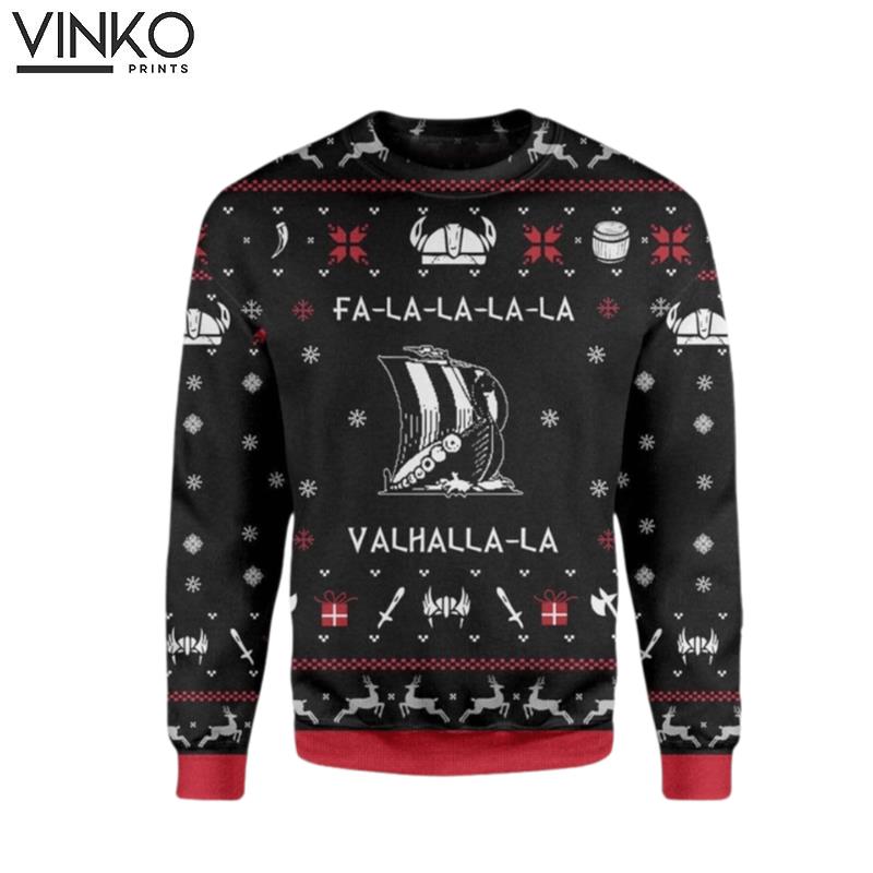 Valhalla Viking Adult Ugly Christmas Sweater