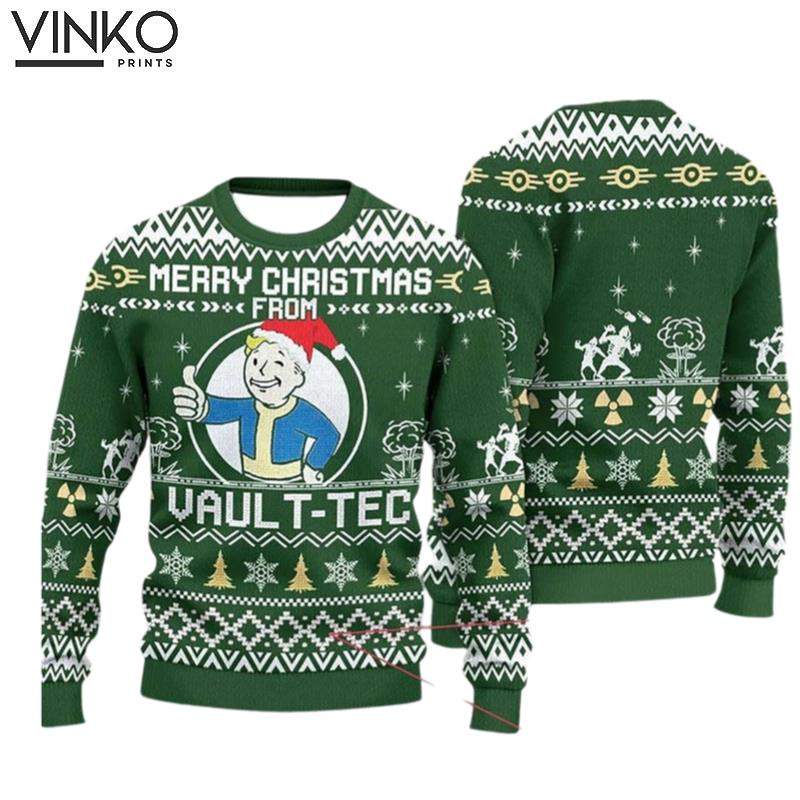 Vault Tec Falllout Ugly Knitted Ugly Christmas Sweater