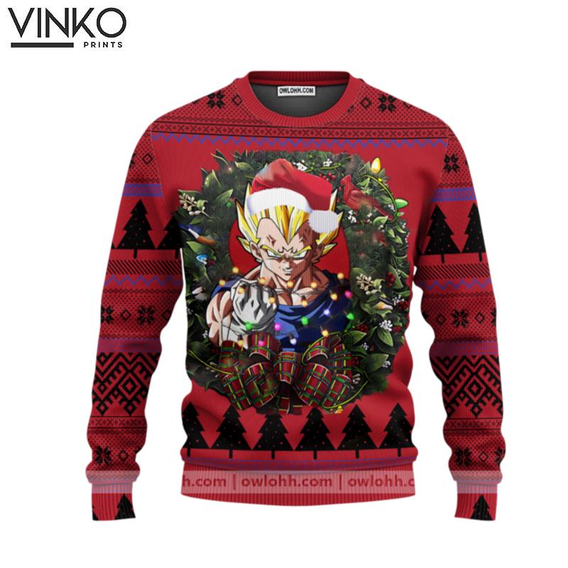 Vegeta Custom Ugly Christmas Sweater