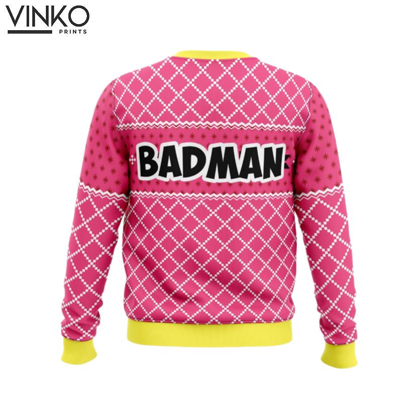 Vegeta Pink Badman Dragon Ball Z Ugly Christmas Sweater