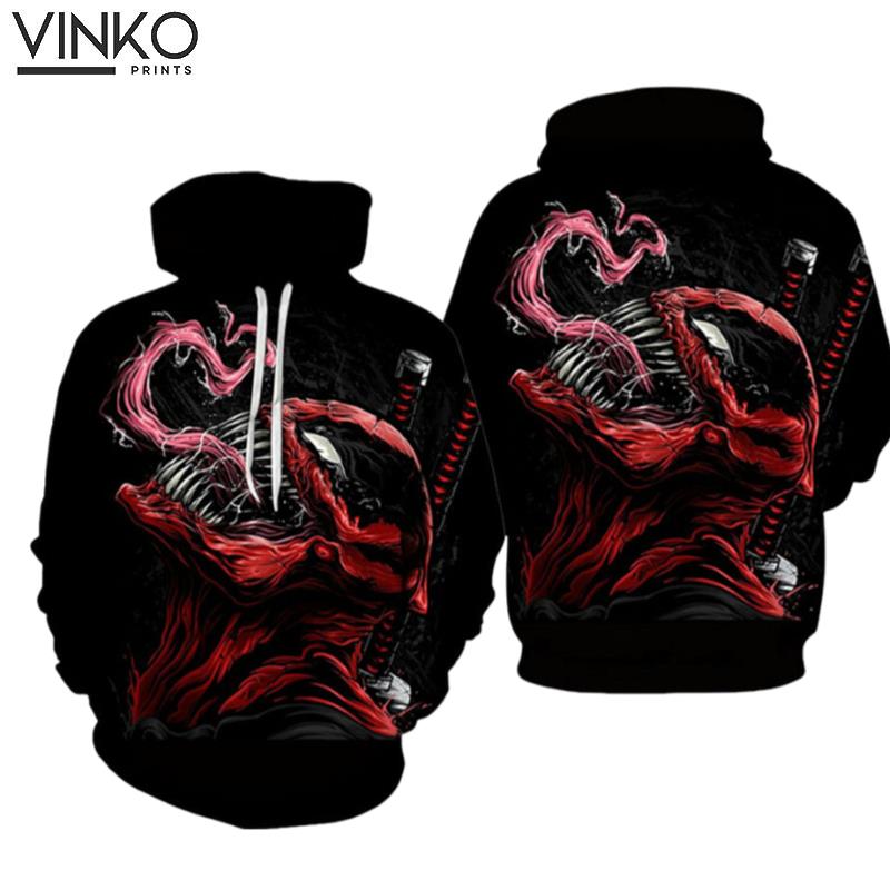 Venom Carnage Cross Deadpool Hoodie