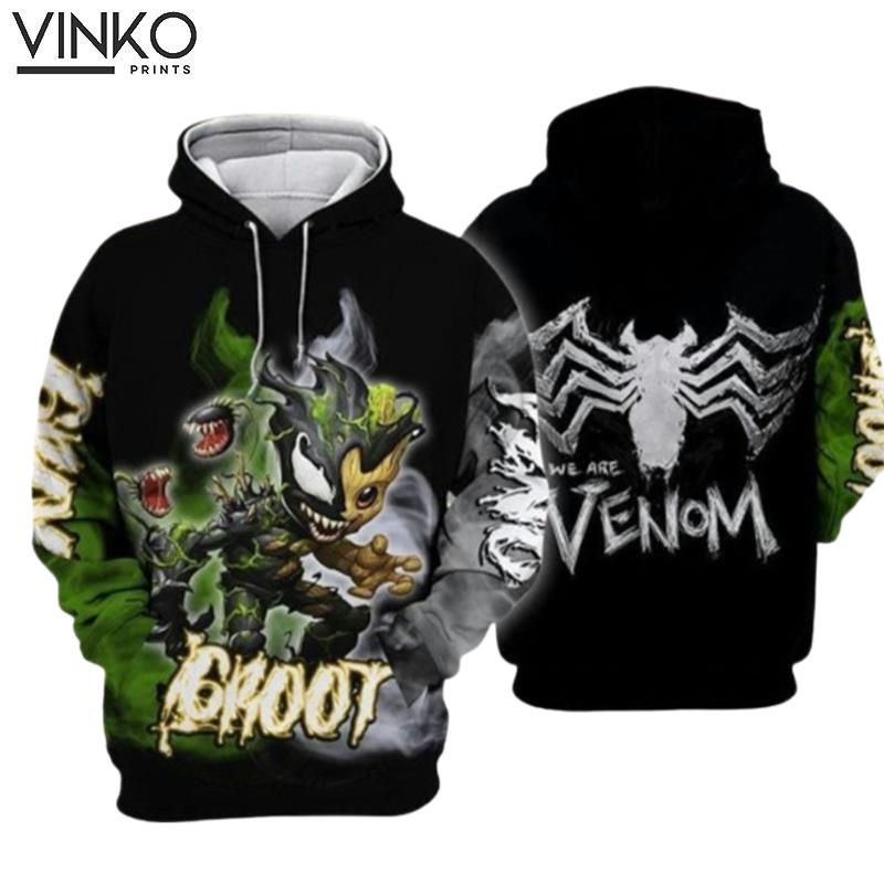 Venom Groot Funny Halloween Hoodie