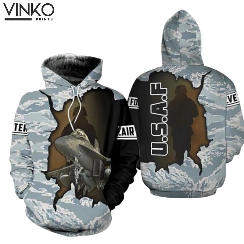 Veteran Air Force Camouflage Helicopter 2 Hoodie