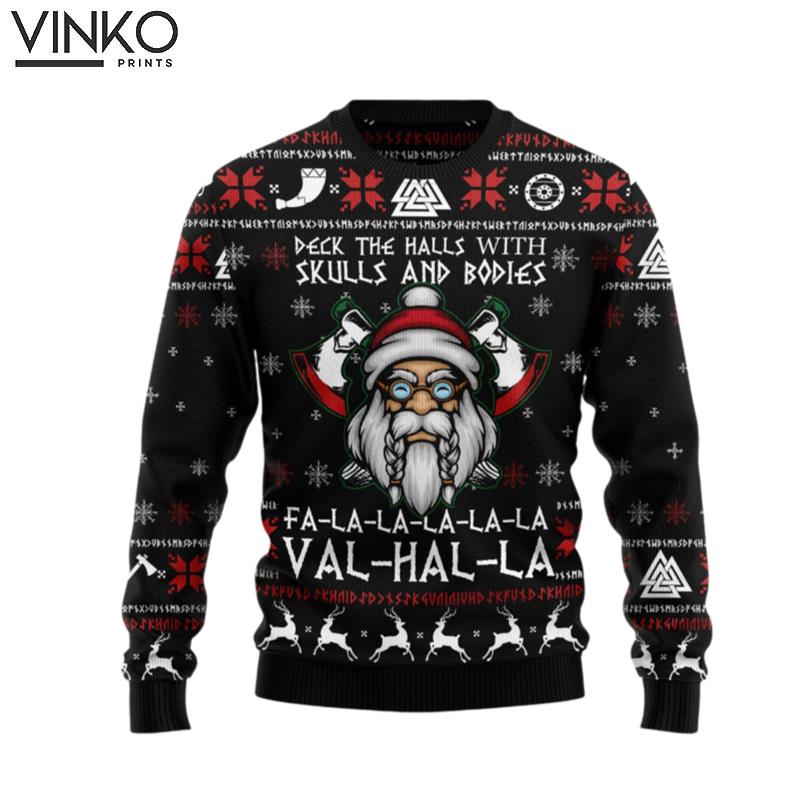 Viking Deck The Halls With Skulls G51130 friends viking lover funny family Ugly Christmas Sweater