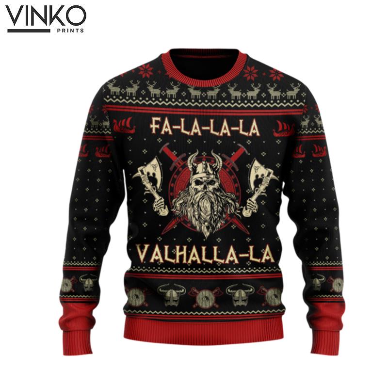 Viking FaLaLaLaLa ValhallaLa Ugly Christmas Sweater