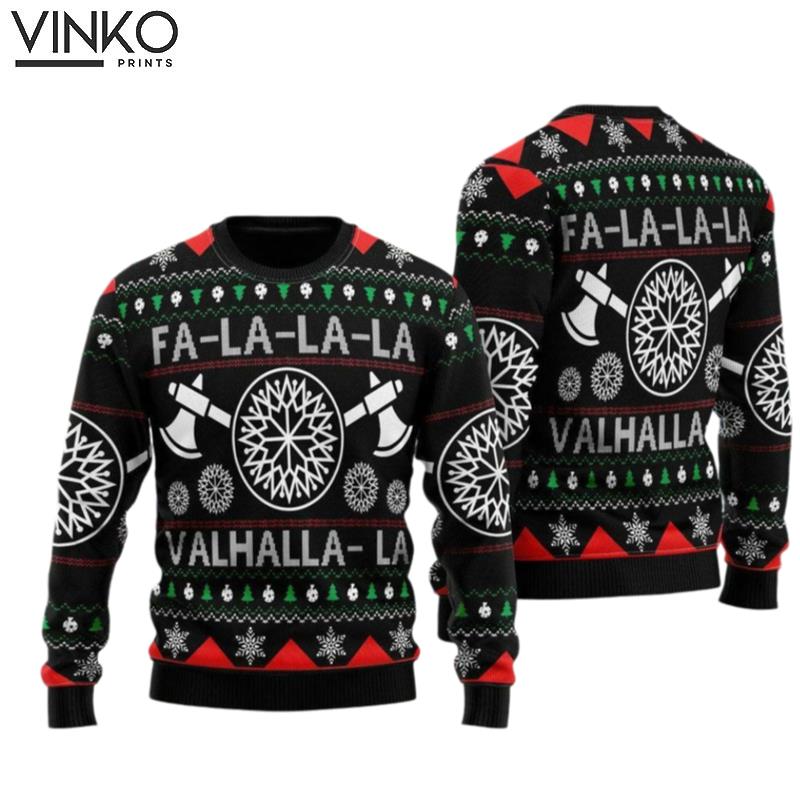 Viking Valhalla Xmas Christmas 3D Ugly Christmas Sweater