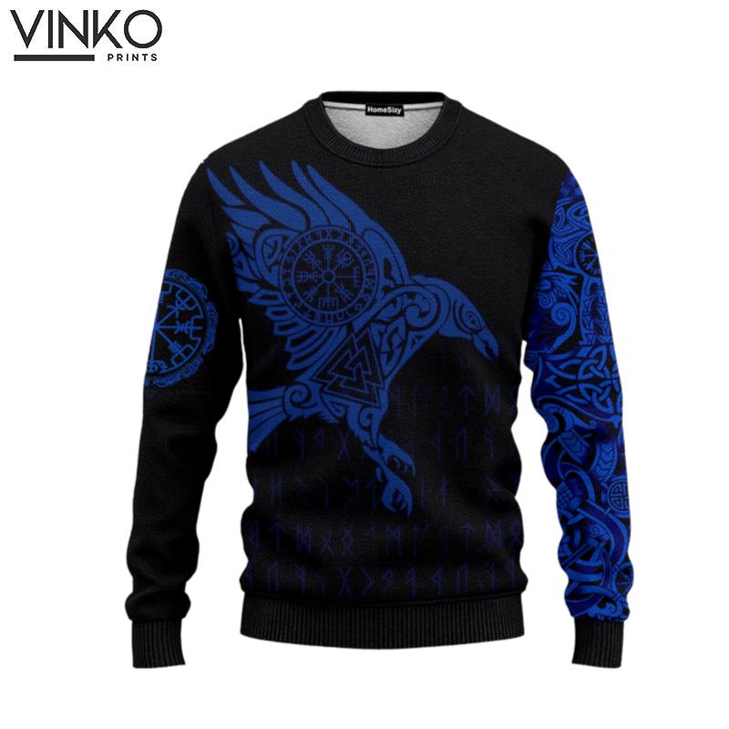 Vikings The Raven Of Odin Ugly Christmas Sweater