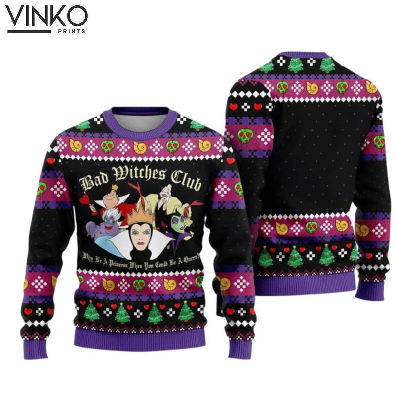 Villains Bad Witches Club Disneyland Villains Christmas Ugly Christmas Sweater