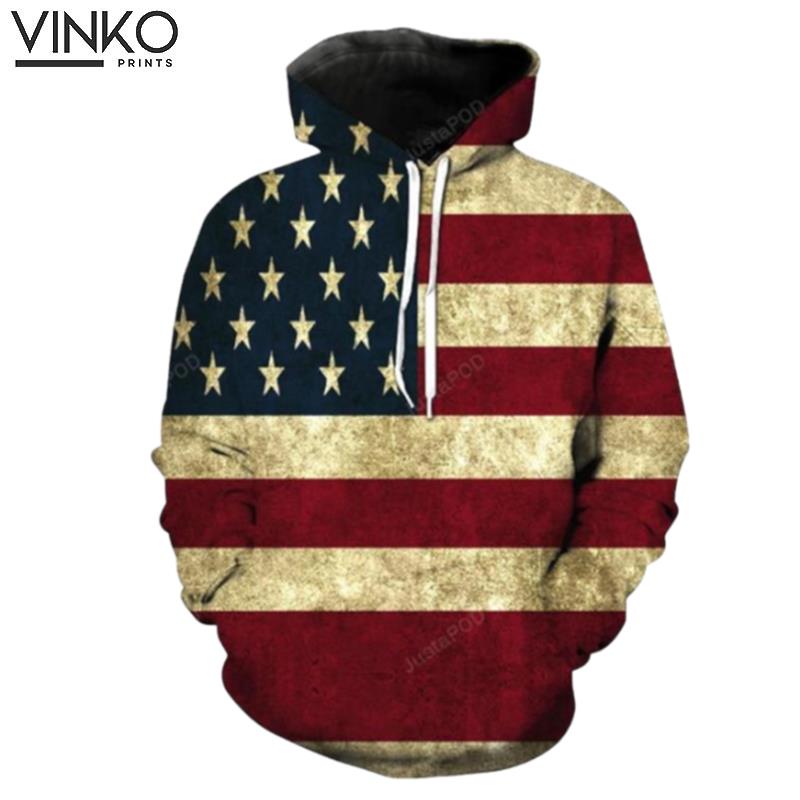 Vintage American Flag Hoodie