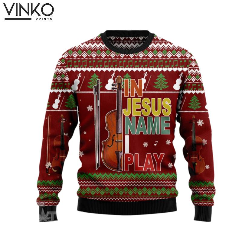 Violin I Play Ugly Christmas Sweater