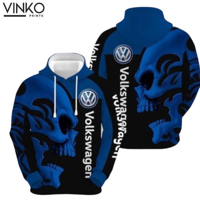 Volkswagen Skull Black Blue Volkswagen Volkswagen Hoodie