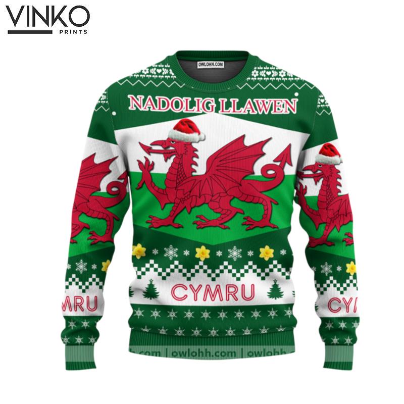 Wales Dragon For Men And Women Ugly Christmas Sweater