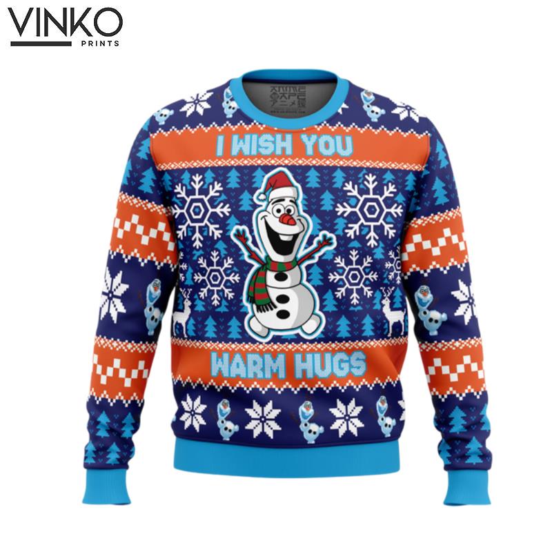 Warm Hugs Frozen Ugly Christmas Sweater