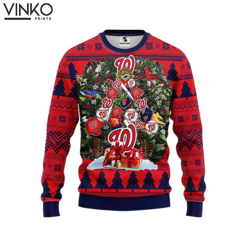 Washington Nationals Tree Ugly Ugly Christmas Sweater