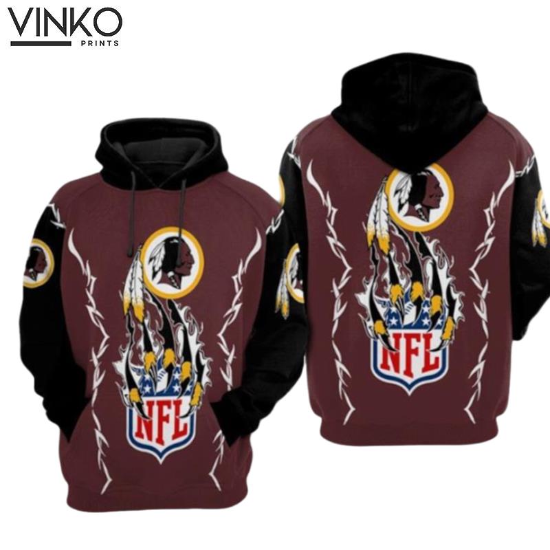 Washington Redskins Nfl Football Claws Hoodie