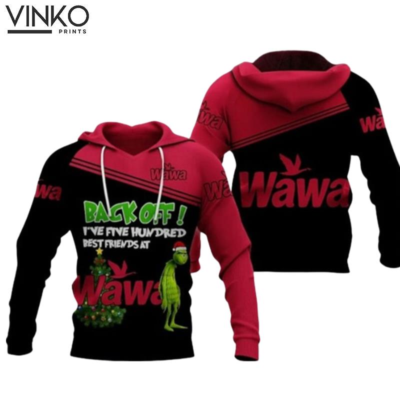 Wawa With Grinch Merry Christmas Hoodie