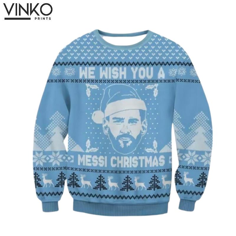 We Wish you a merri 2023 Messi Ugly Christmas Sweater