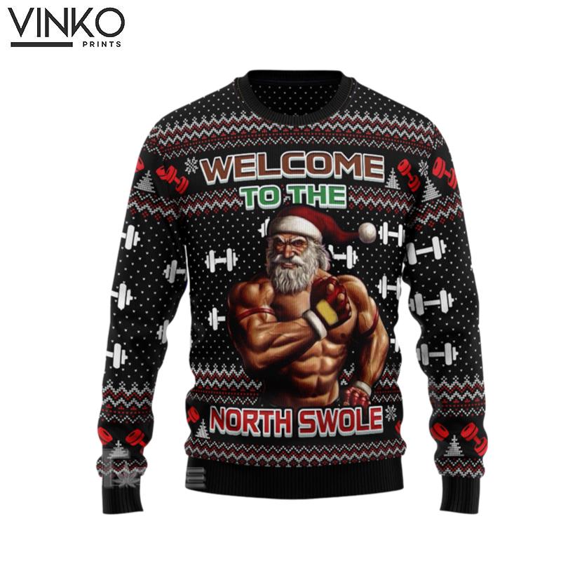 Welcome To The North Swole Ugly Christmas Sweater