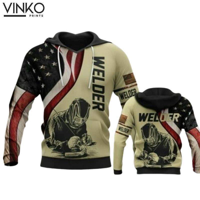 Welder American Flag Hoodie