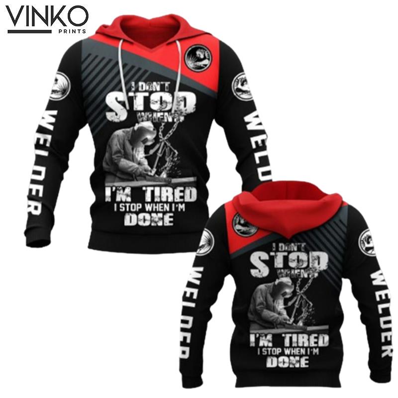 Welder I Dont Stop When Im Tired Halloween Hoodie