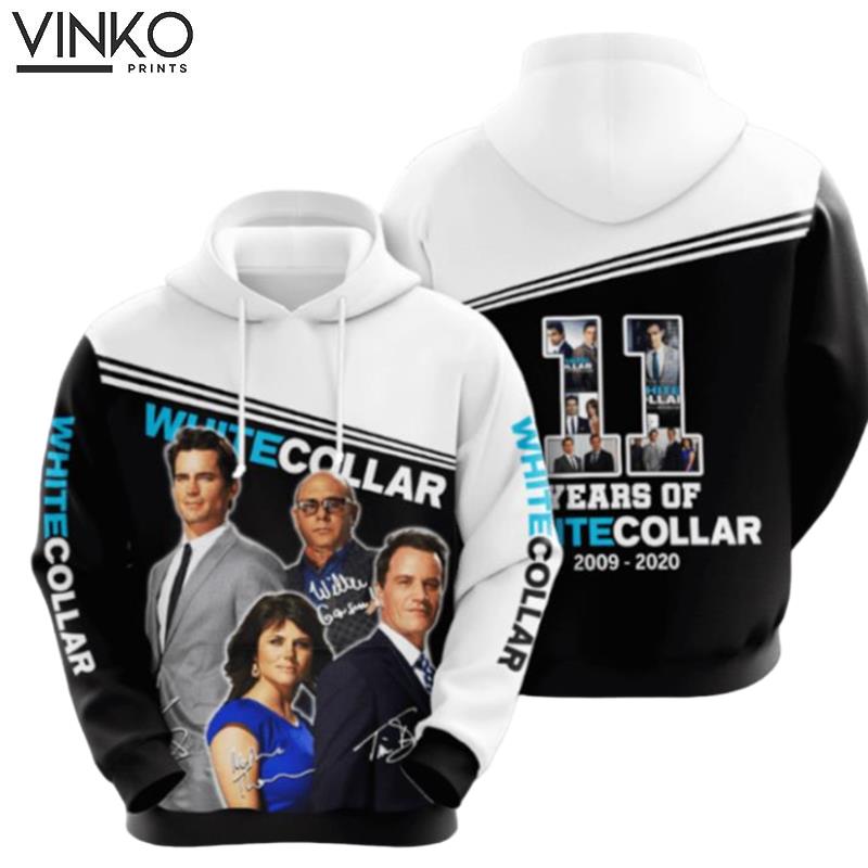 White Collar Hoodie