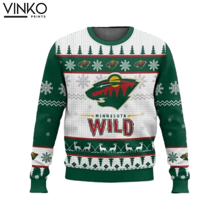 Wild Hockey Ugly Christmas Sweater