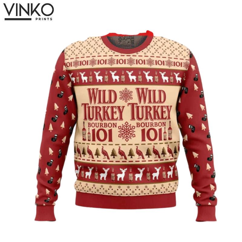 Wild Turkey Bourbon Ugly Christmas Sweater