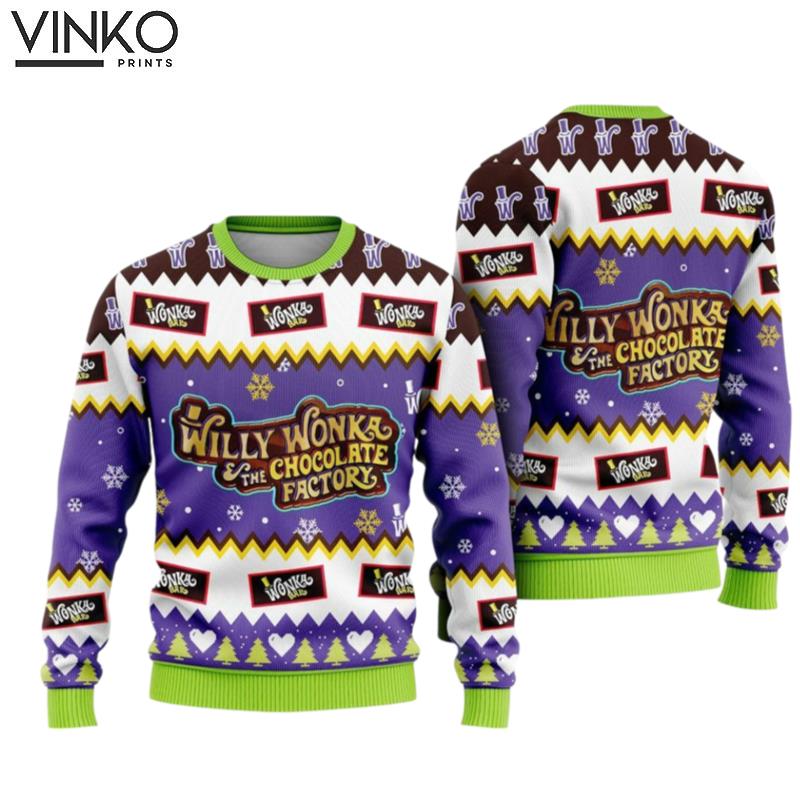 Willy Wonka And Chocolate Factory Ugly Christmas Sweater