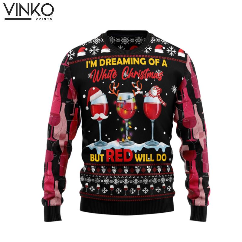 Wine Red Christmas T1911 Ugly Christmas Sweater