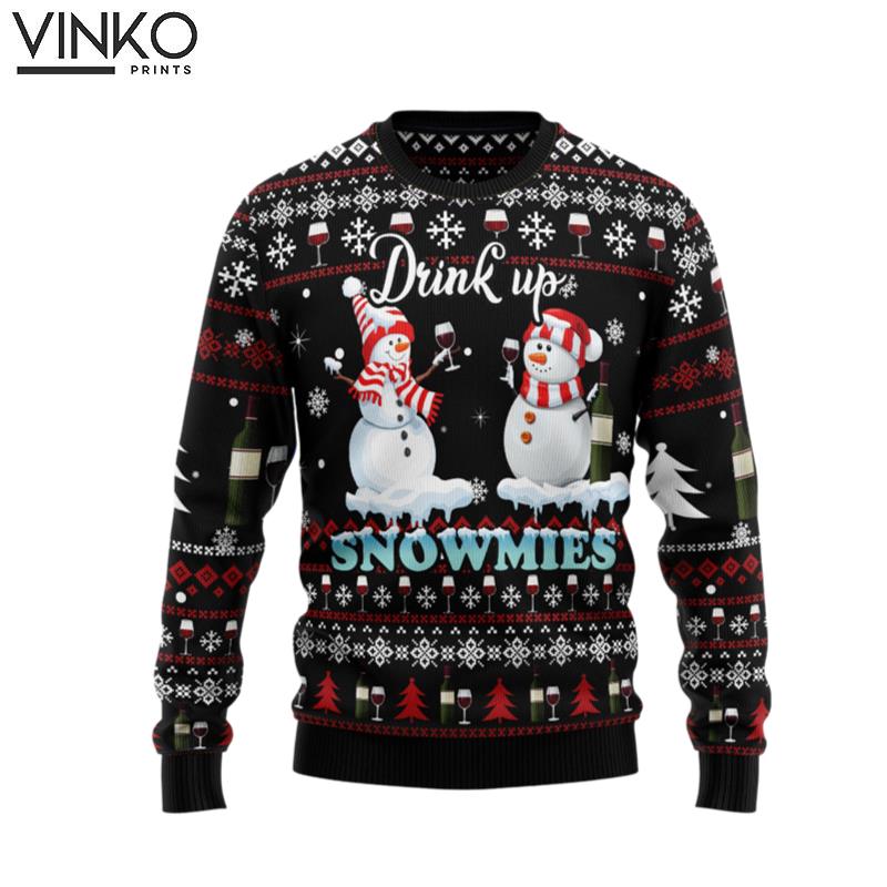 Wine Snowmies T0611 Ugly Christmas Sweater