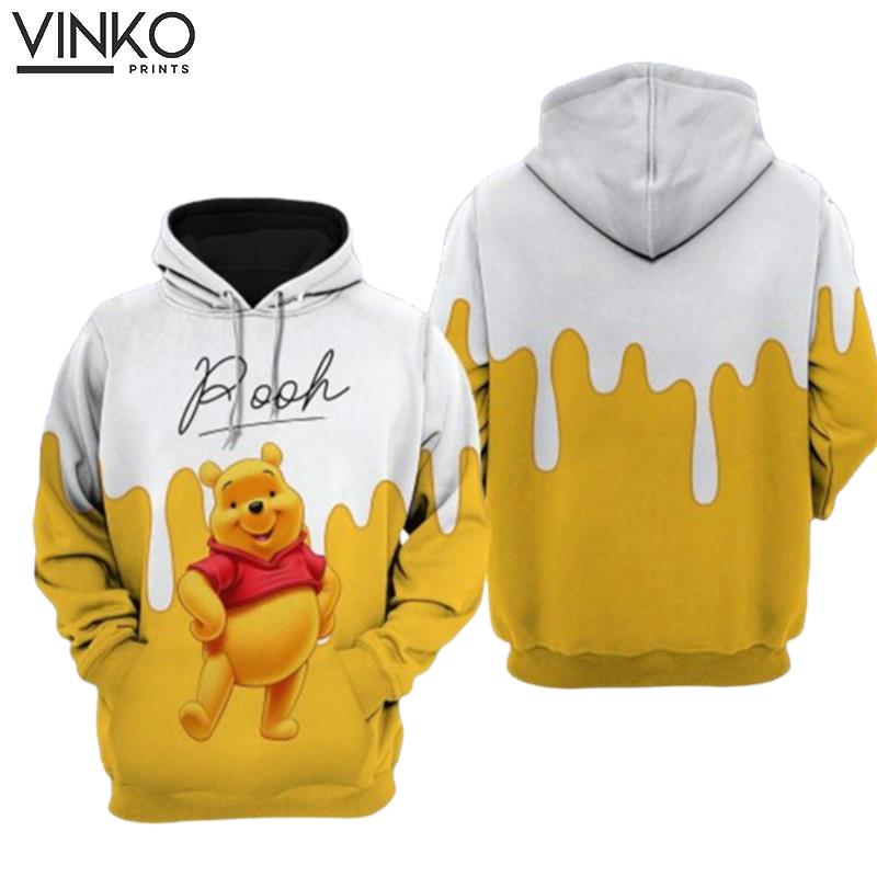 Winnie Pooh Yellow Paint Disney Cartoon Hoodie