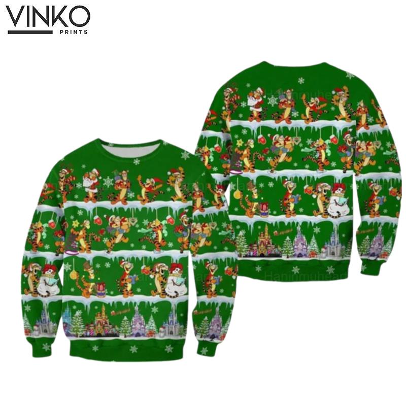 Winnie The Pooh Christmas 3D Ugly Christmas Sweater