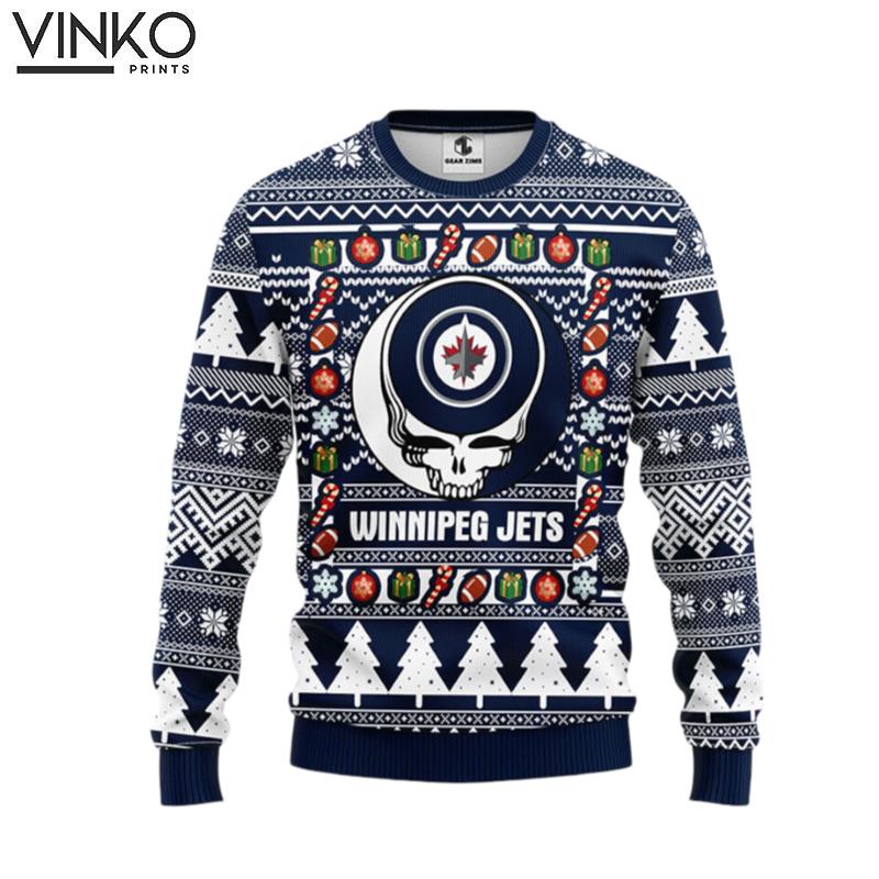 Winnipeg Jets Grateful Dead Ugly Ugly Christmas Sweater