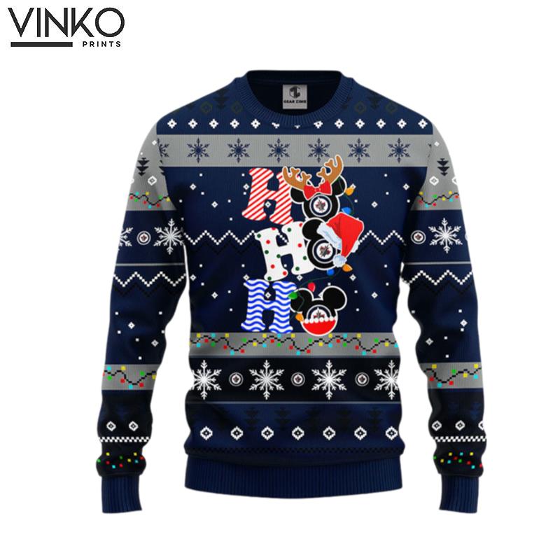 Winnipeg Jets Hohoho Mickey Ugly Christmas Sweater