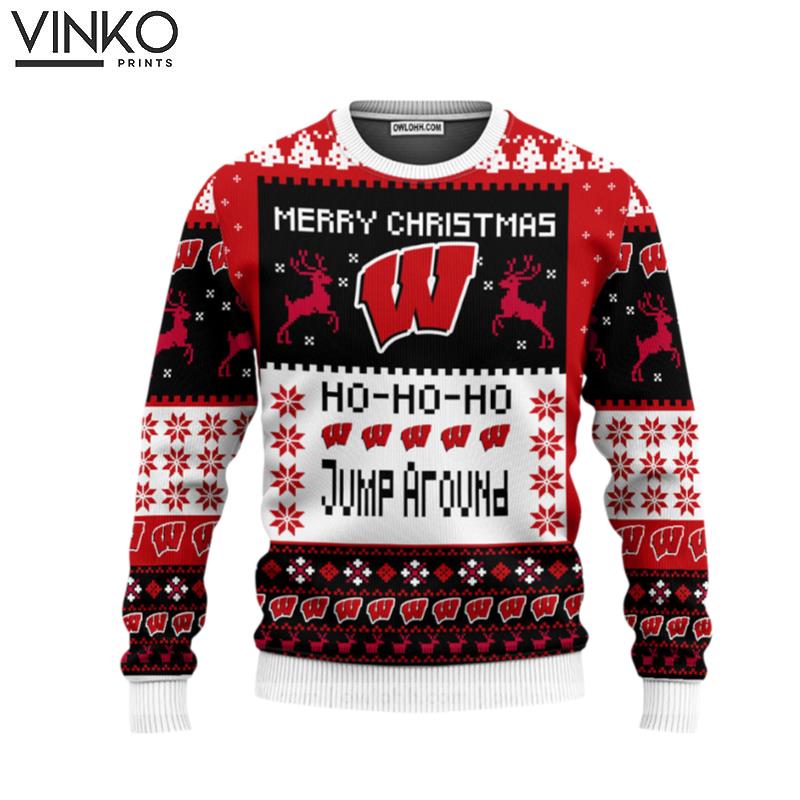 Wisconsin Badgers Merry Christmas Ugly Christmas Sweater