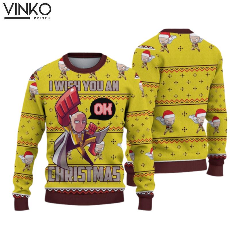 Wish You An Ok Woolen For Holiday Funny Ugly Christmas Sweater