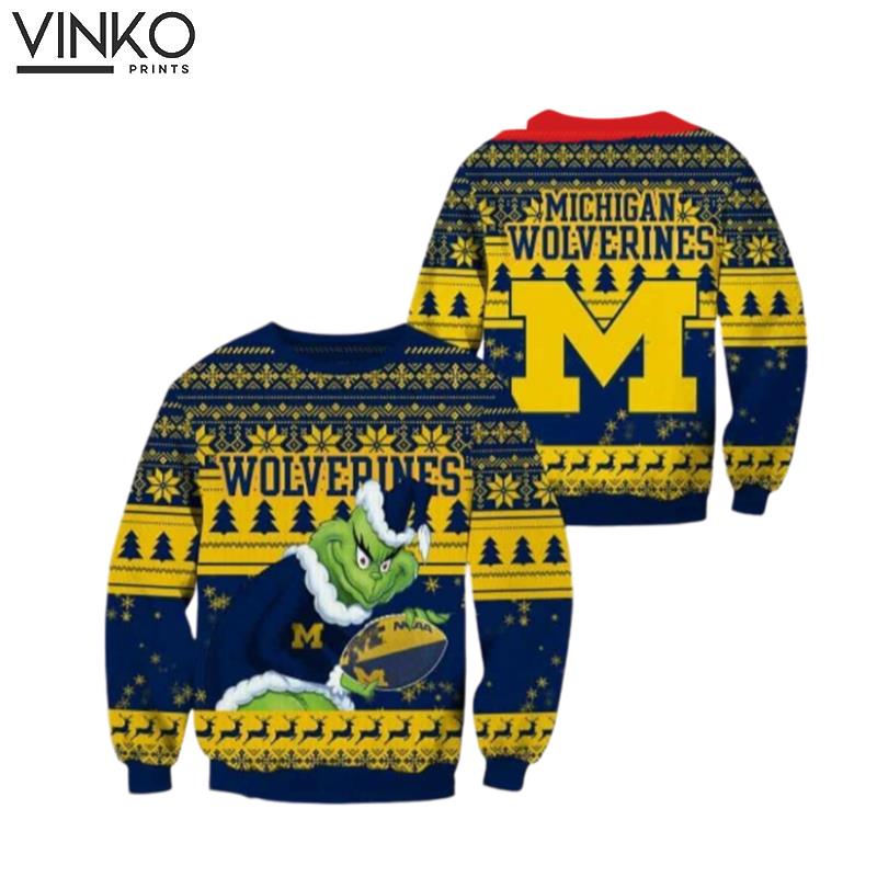 Wolverines Grnch Ugly Christmas Sweater